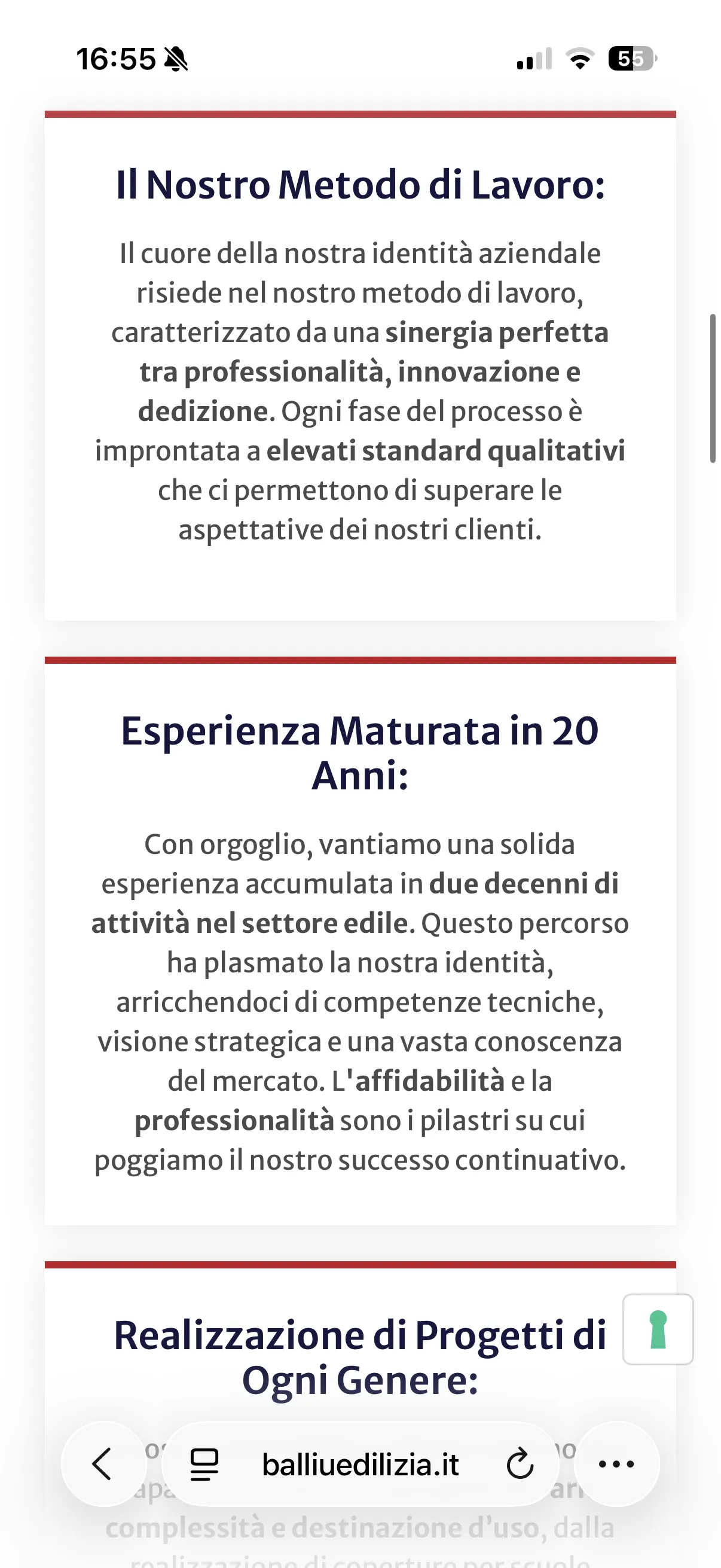 Schermata 2 del sito di Balliu