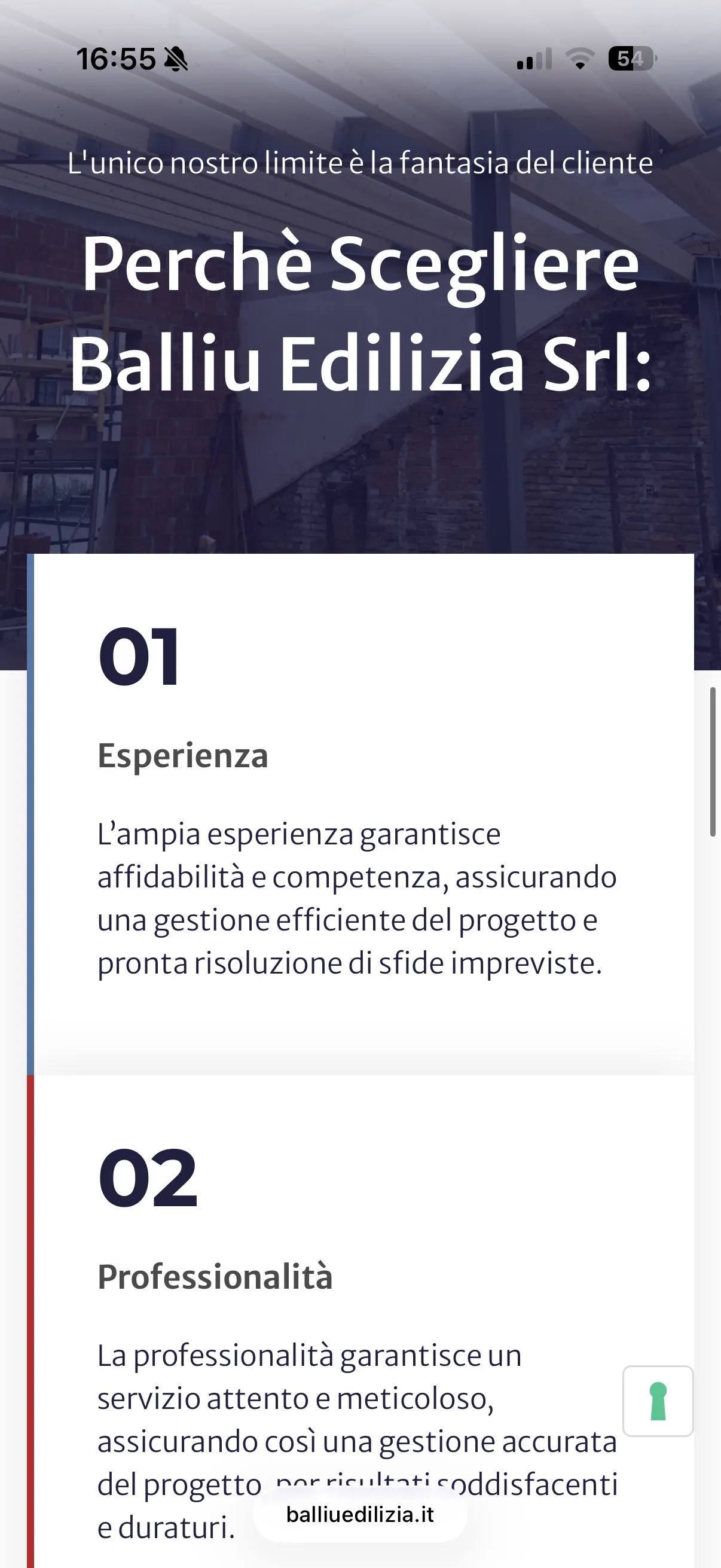 Schermata 3 del sito di Balliu