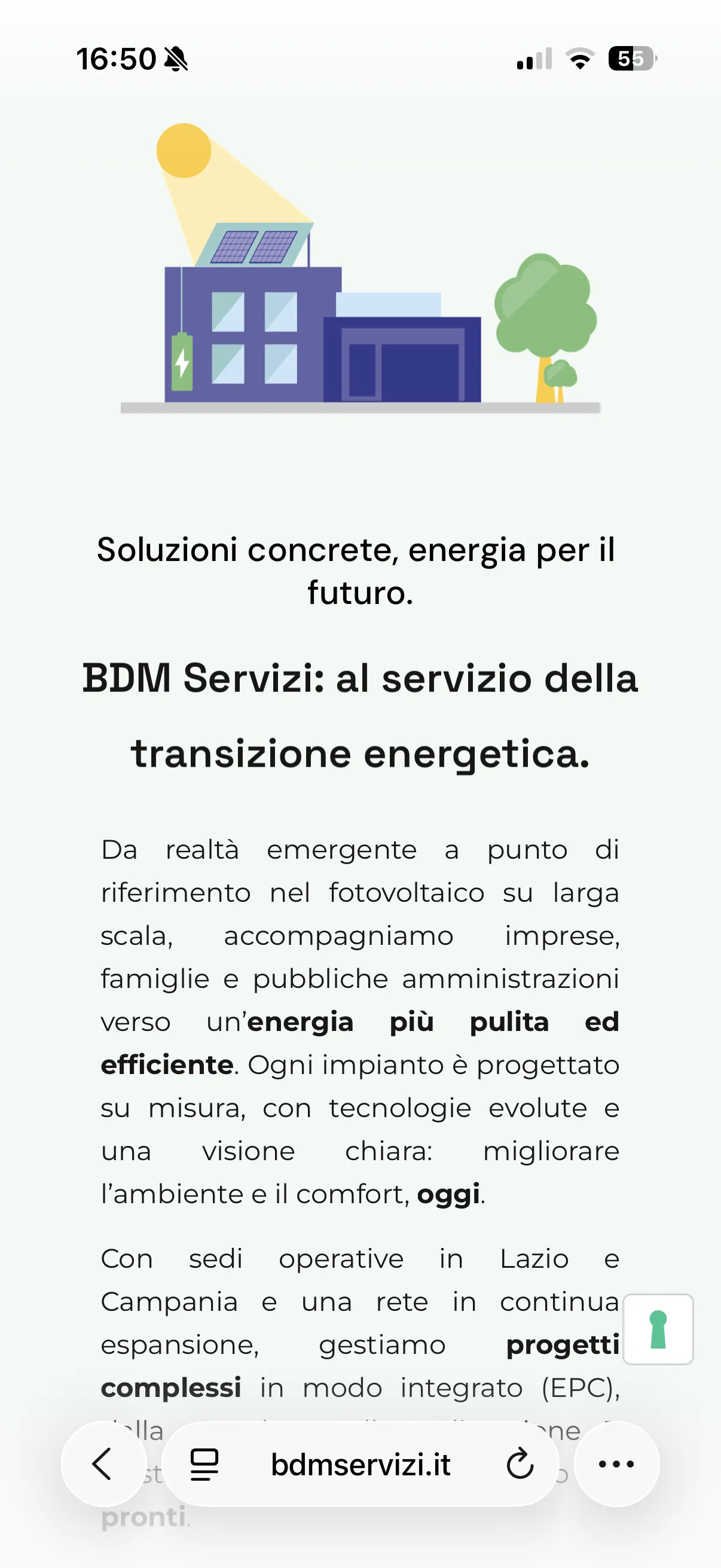 Schermata 2 del sito di BDM Servizi