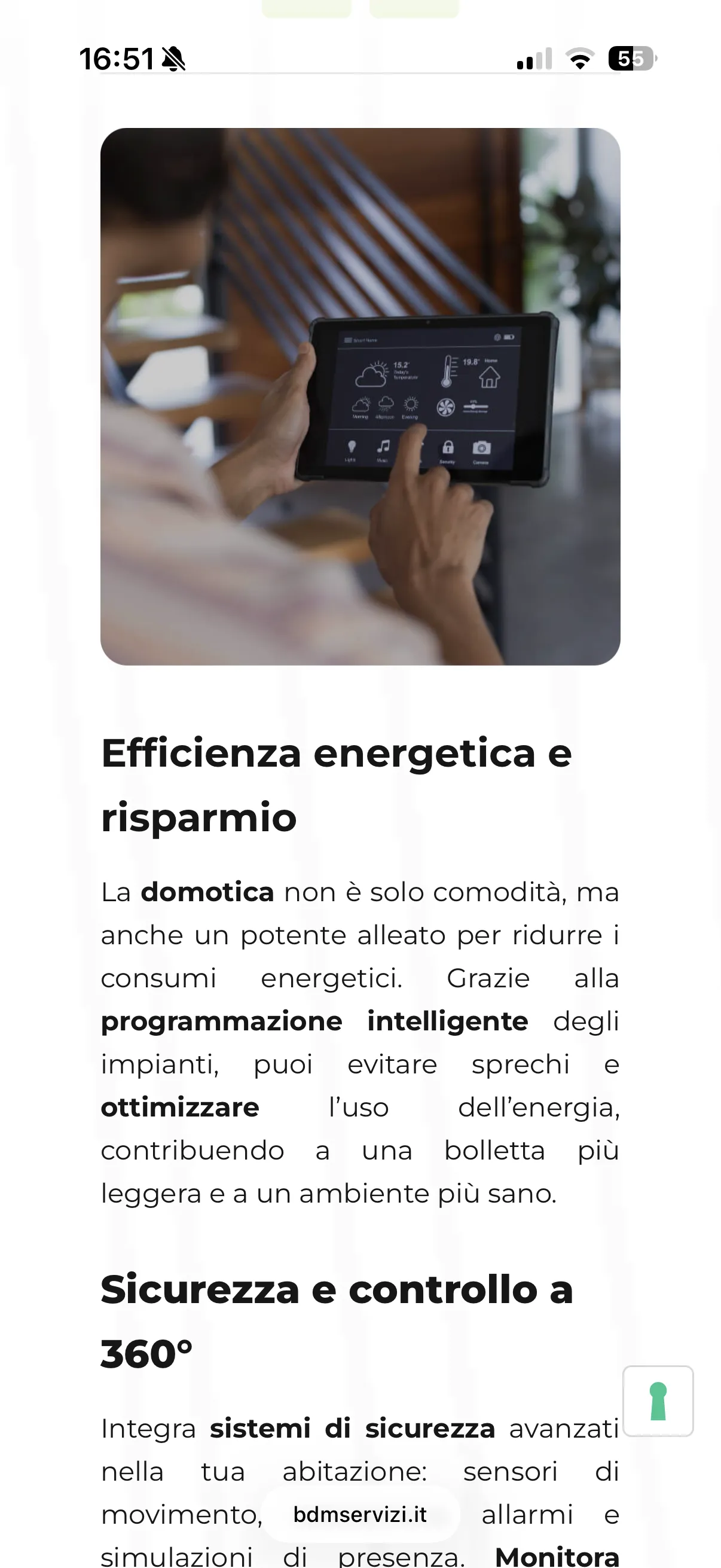 Schermata 5 del sito di BDM Servizi