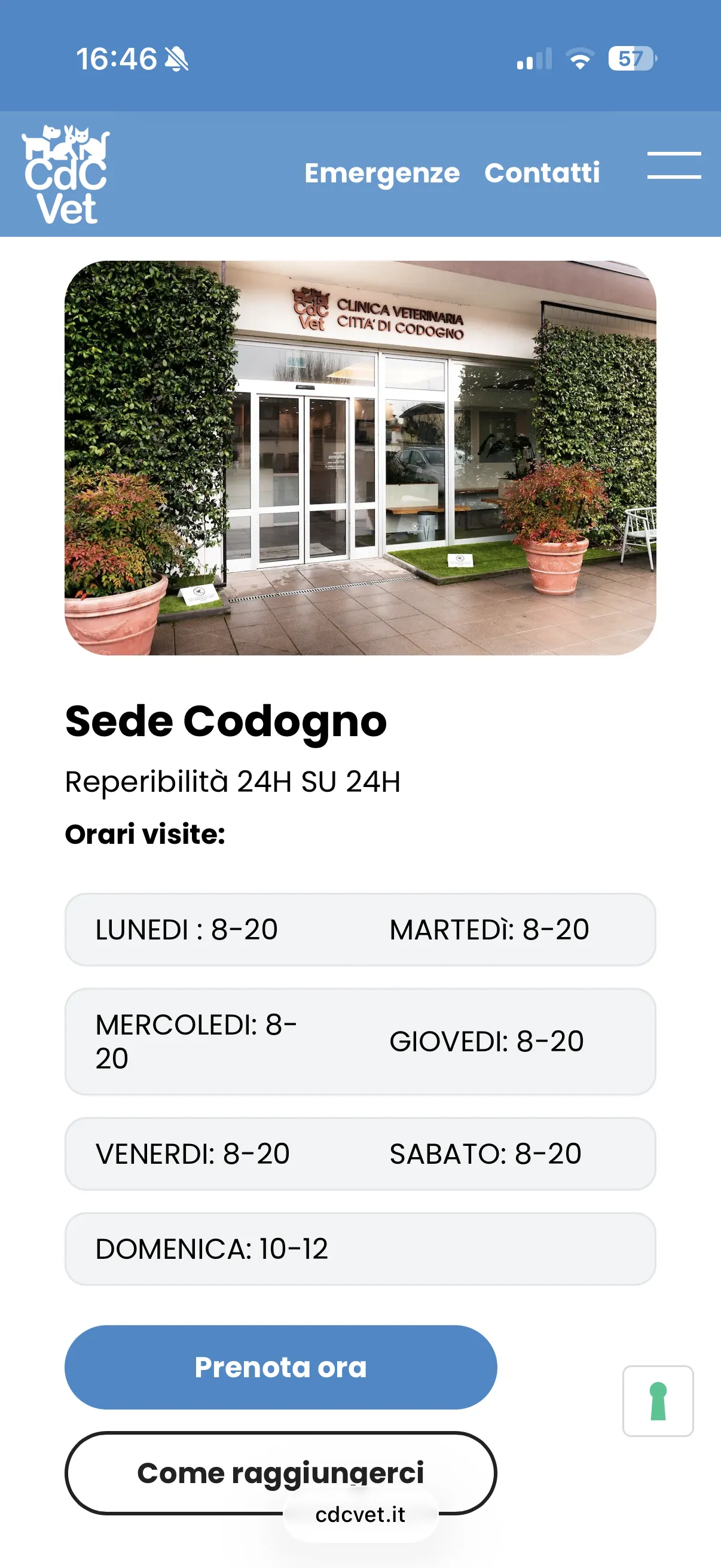 Schermata 2 del sito di CDC Vet