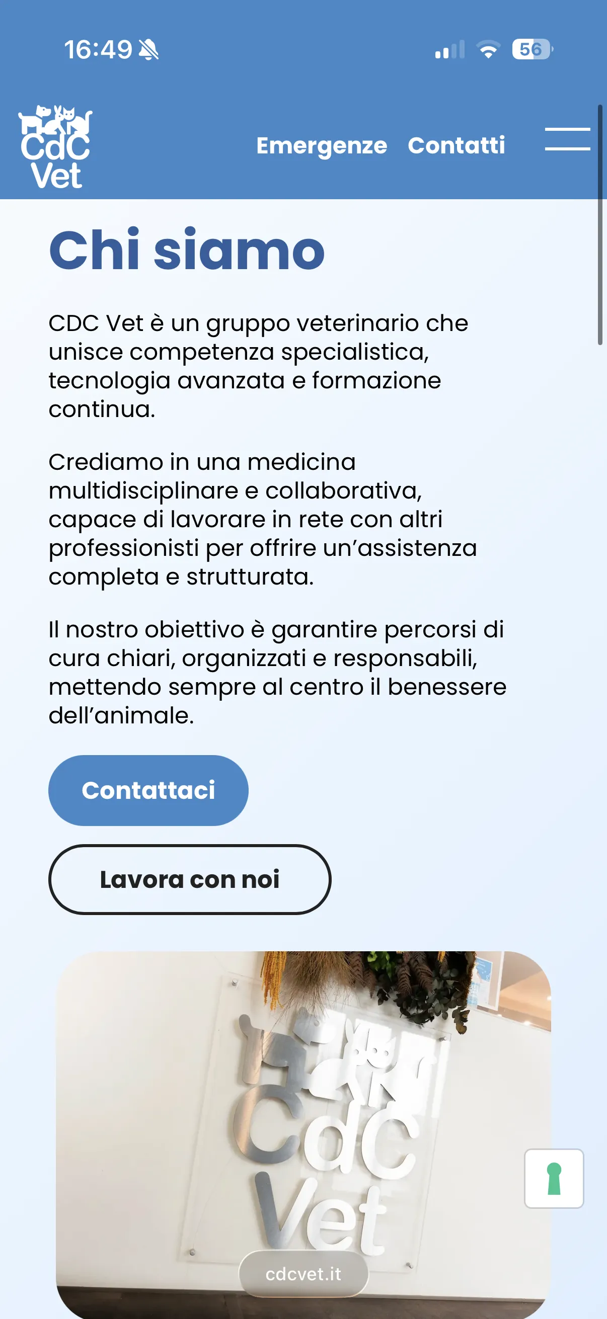 Schermata 5 del sito di CDC Vet