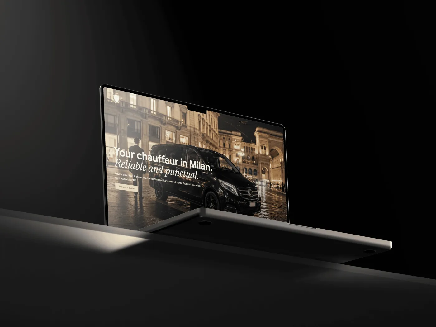 Homepage del sito di Luxury Chauffeur