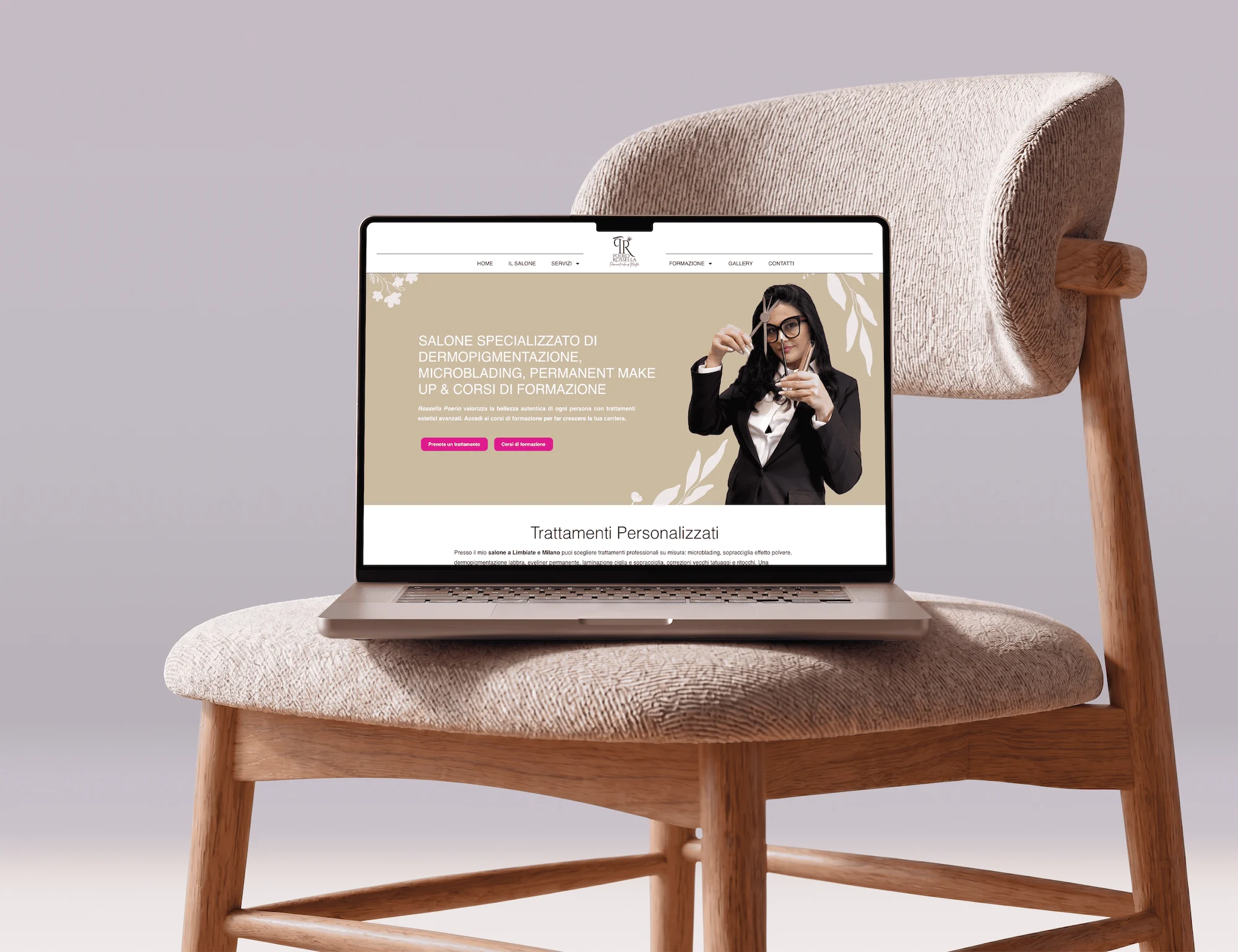 Segnaposto — homepage del sito di Salone Rossella